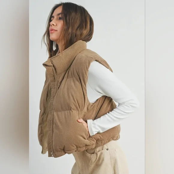 Corduroy Puffer Vest - Picture 4 of 5
